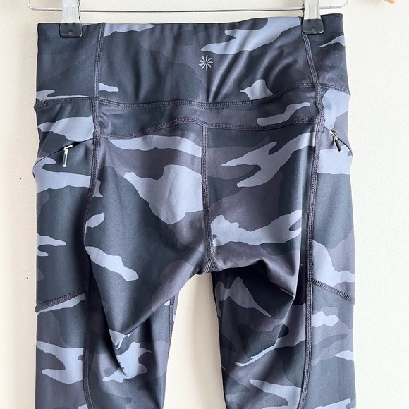 Athleta Camo Contender 7/8 Tight Legging In Powerlift Black & Grey, XS - Picture 9 of 15